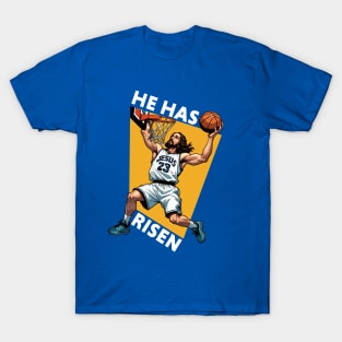 He Has Risen // Funny Dunking Jesus Basketball Player // Christian Humor T-Shirt